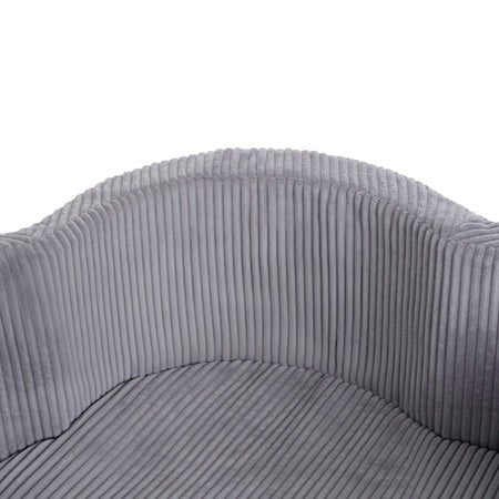 Piscine à balles, 95x30, gris, velours côtelé premium, Floral Fun Zone - Plush Nest - Misioo - myplayground