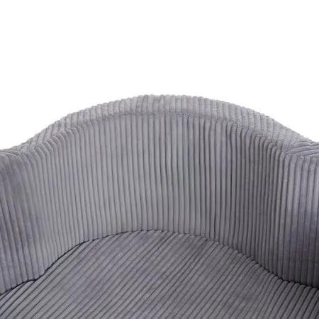 Piscine à balles, 95x30, gris, velours côtelé premium, Floral Fun Zone -Plush Nest - Misioo by Misioo