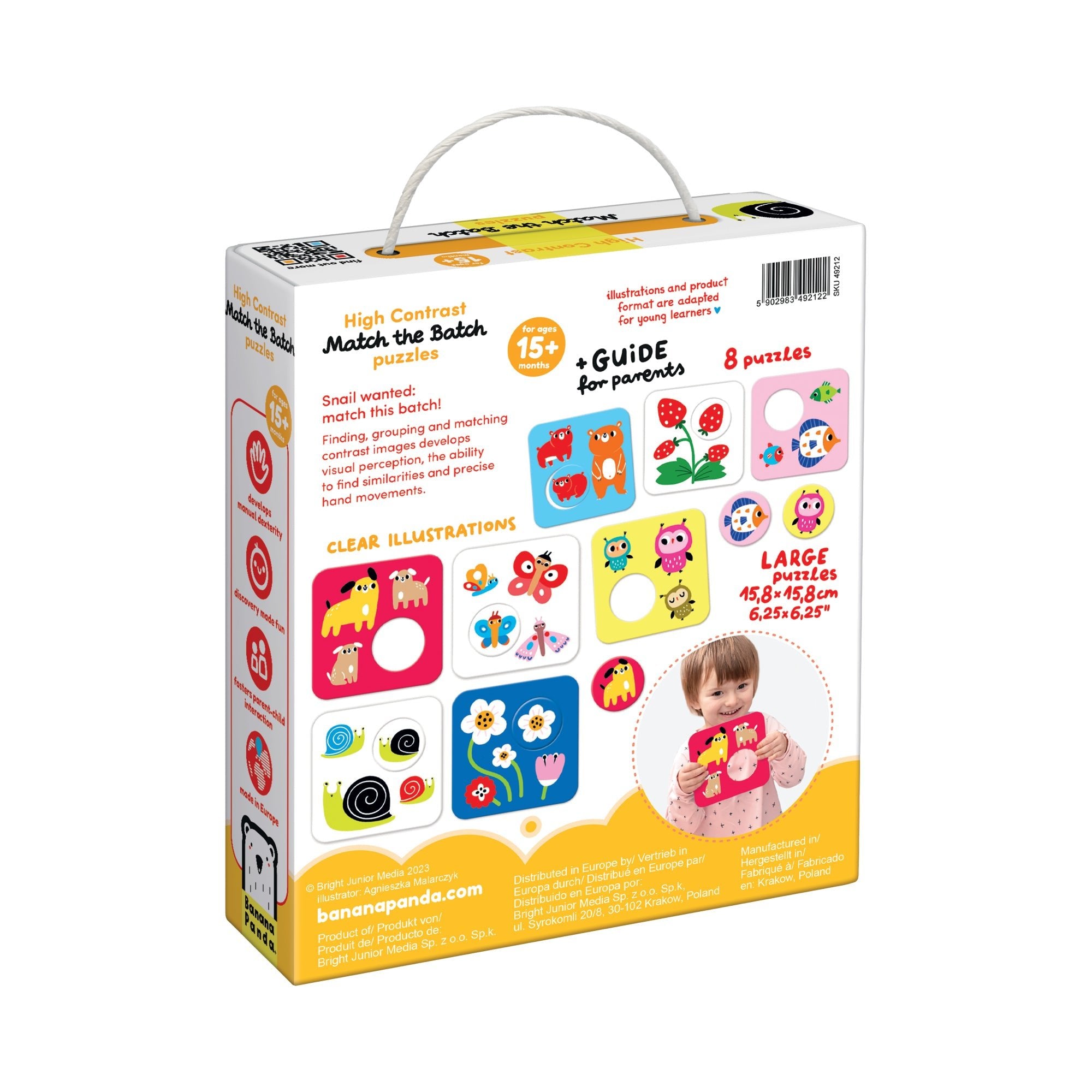 Puzzle Contraste Élevé Lots à Associer - Banana Panda - myplayground