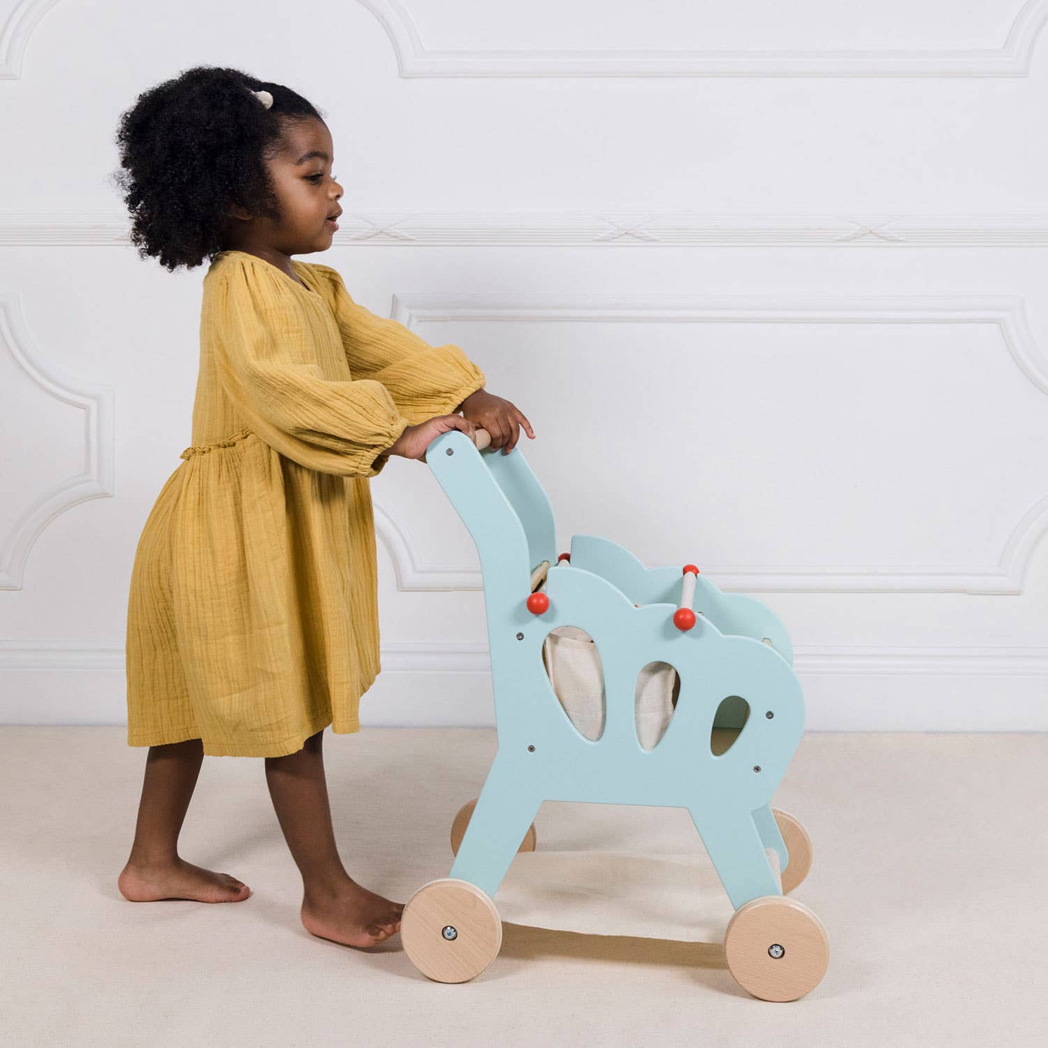 Chariot de courses (avec sac en tissu amovible) - Jeu Montessori enfant - myplayground