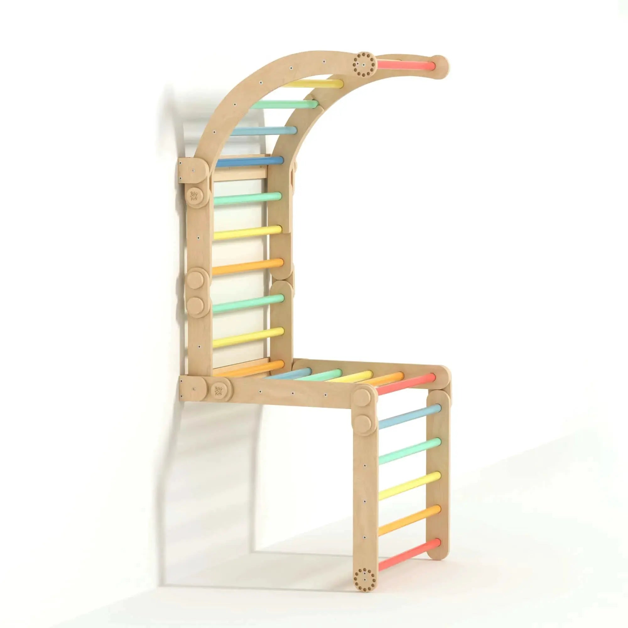 Fixations Murales pour l'ensemble d’escalade - bois naturel, 18 à 24 mois - BusyKids by BusyKids