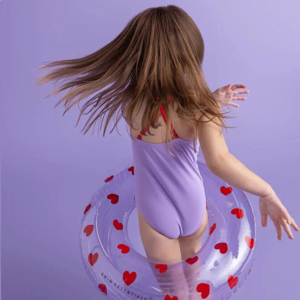 Bouée Gonflable Bébé Swim Essentials Sweet Hearts Lila Cœurs Rouges Piscine Sécurité Et Style by myplayground