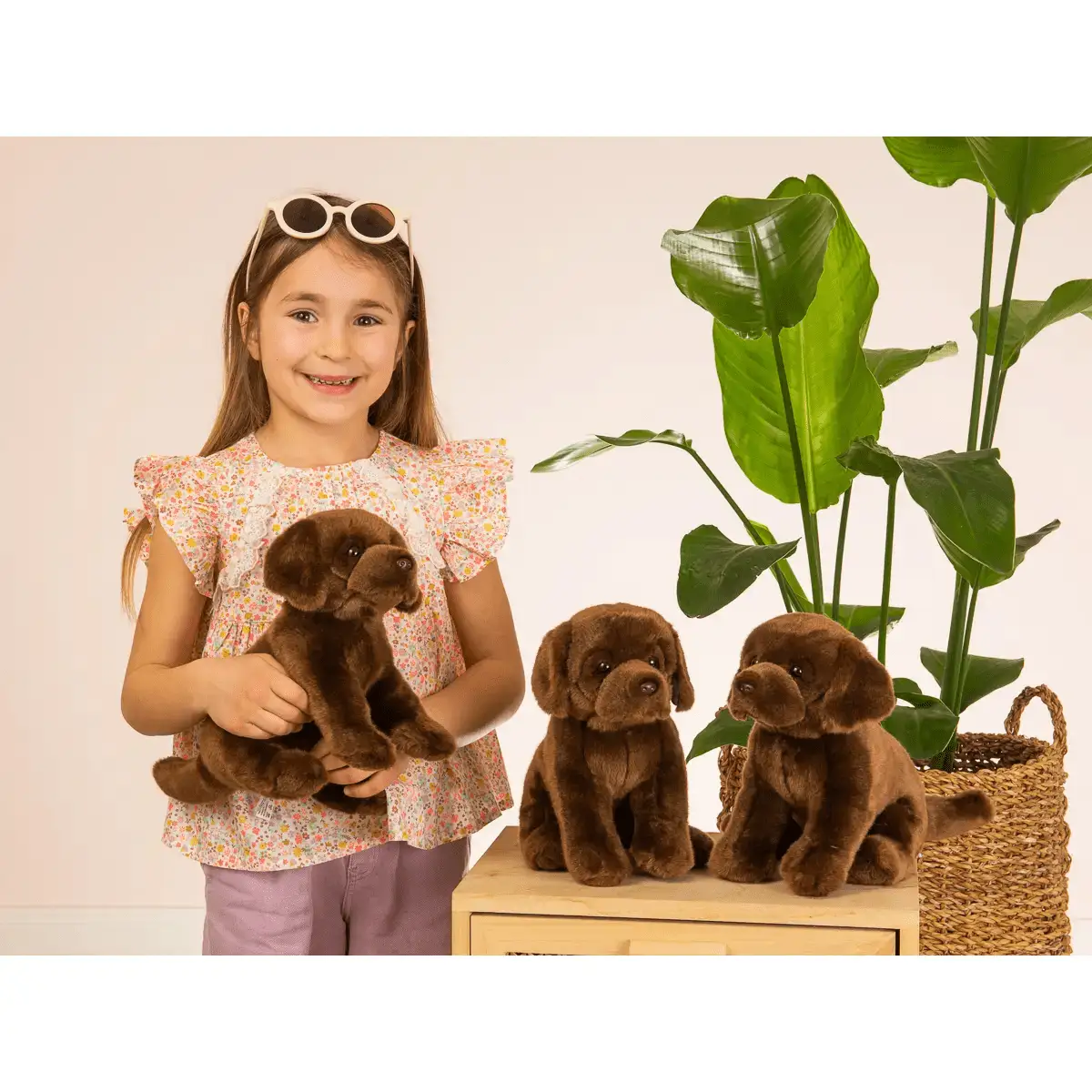 Labrador assis brun foncé 25 cm - peluche - peluche - Teddy Hermann by Teddy Hermann