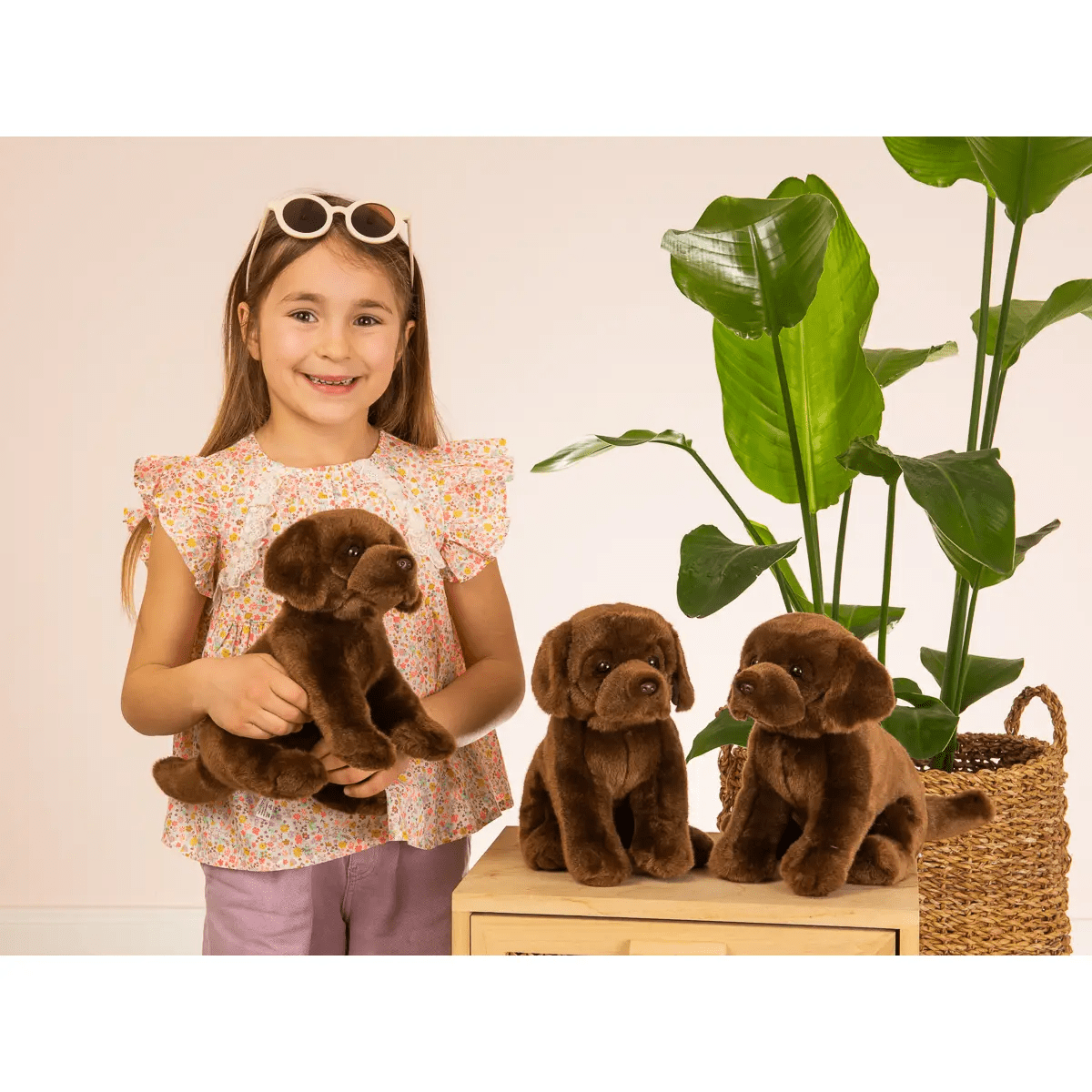 Labrador assis brun foncé 25 cm - peluche - peluche - Teddy Hermann - myplayground