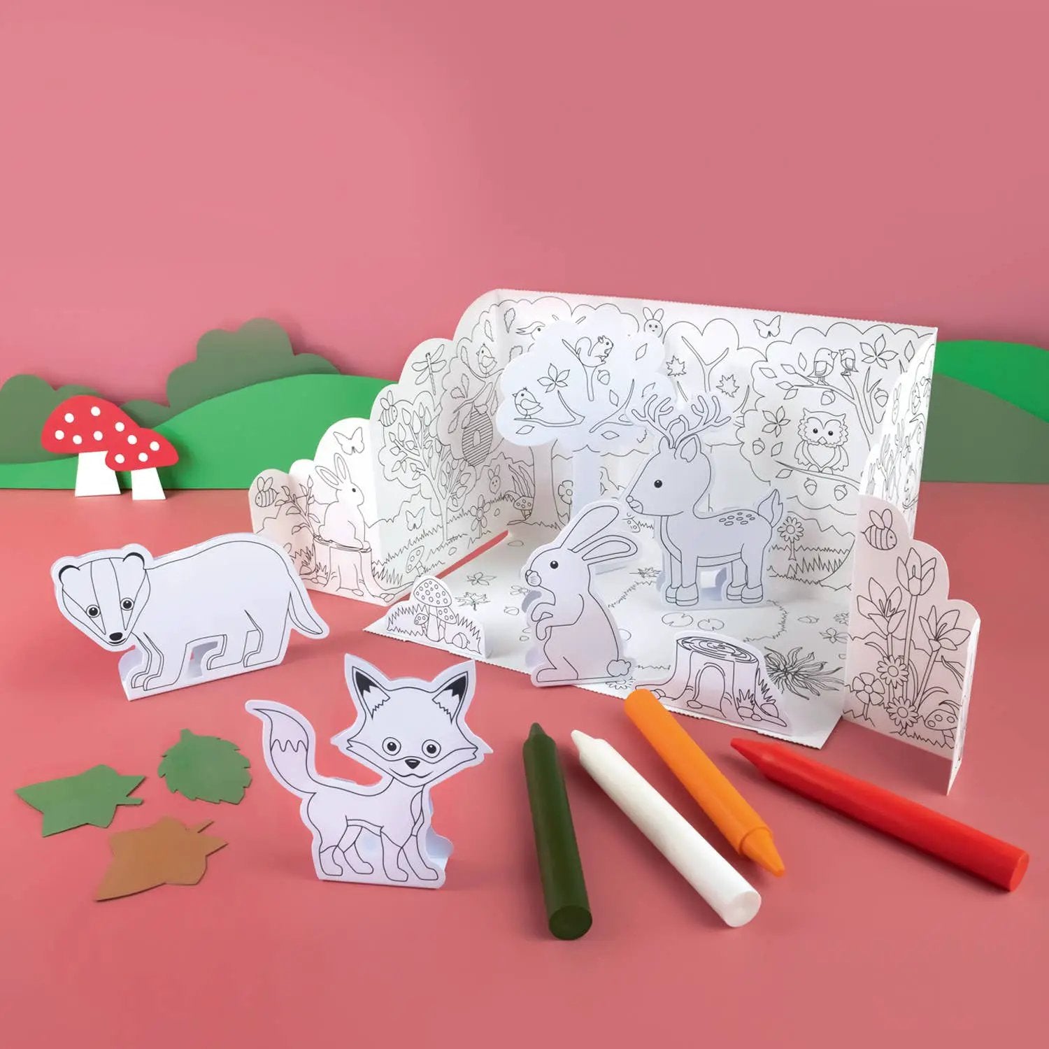 Pop-Up Woodland Coloriage Scène by Clockwork Soldier