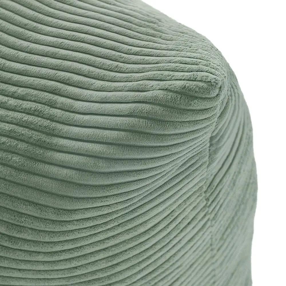 Pouf sac 120x80 cm- pouf en velours côtelé vert premium - Plush Nest by Misioo