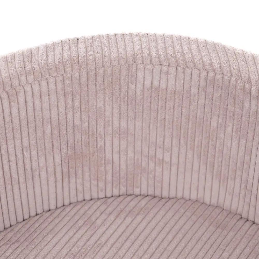 Piscine à balles, rose clair, ronde, velours côtelé, 90x30 (200 boules : perle, rose clair, or) - Plush Nest - Misioo by Misioo