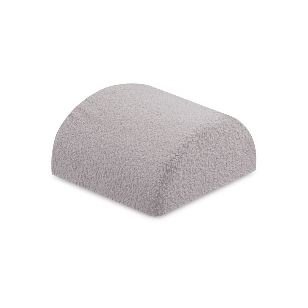 Château de terrain de jeu avec piscine +150 balles (perle, argent) – Peau de mouton grise –Plush Nest - myplayground