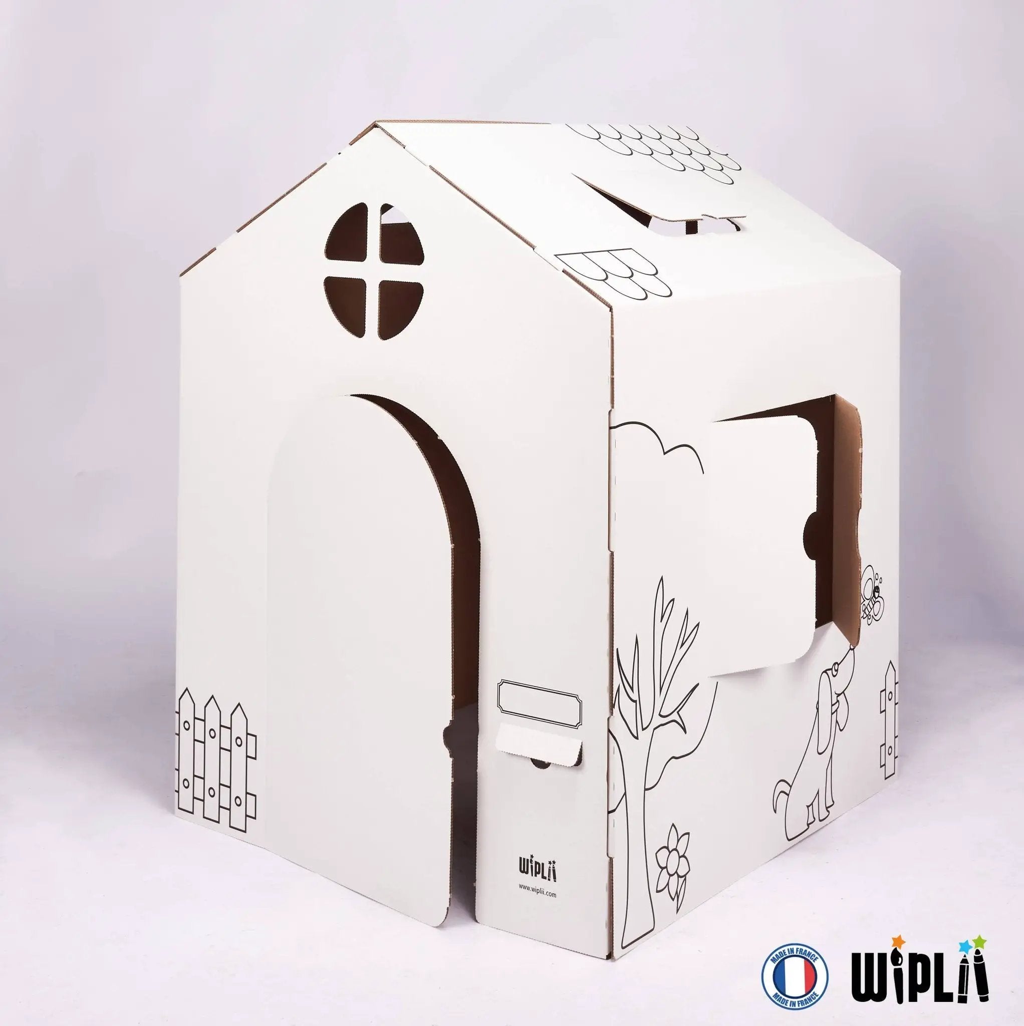 Kit de construction créatif pour enfant : L'incroyable maison en carton by Wiplii