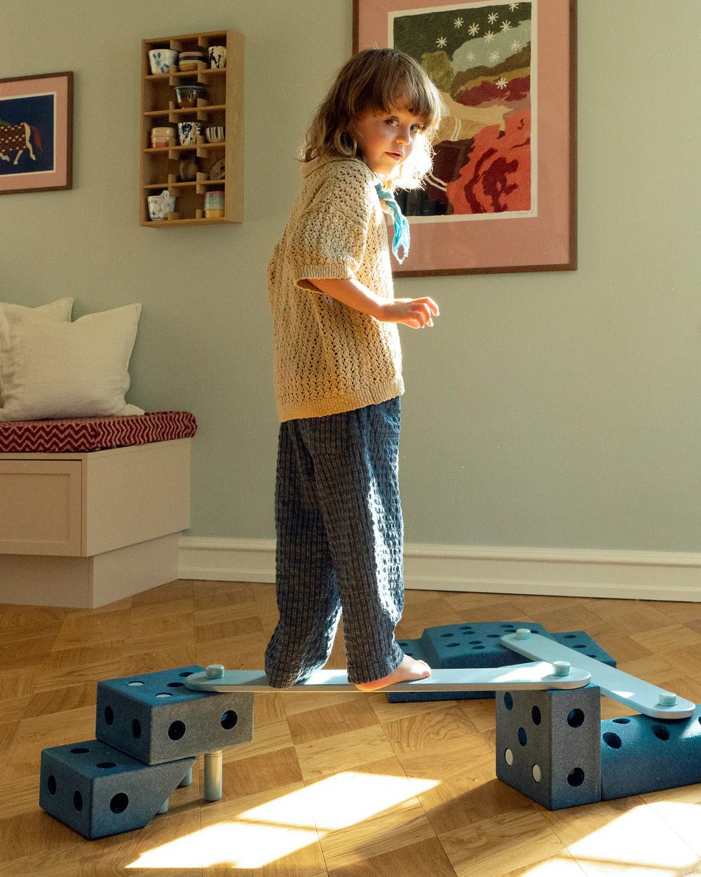 2x Poutres d'équilibre - Sky Blue - Modu - myplayground