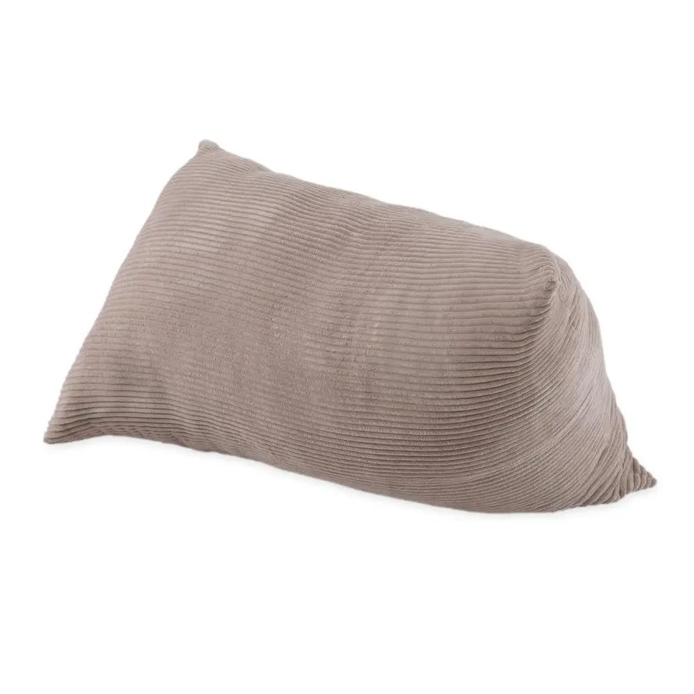 Pouf sac 120x80 cm- pouf en velours côtelé beige premium - Plush Nest by Misioo