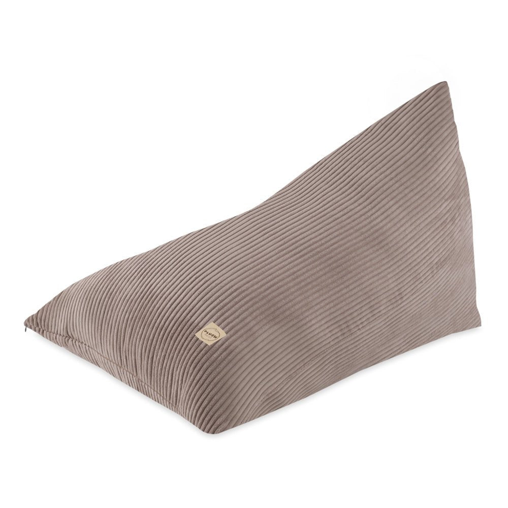 Pouf sac 120x80 cm- pouf en velours côtelé beige premium - Plush Nest by Misioo
