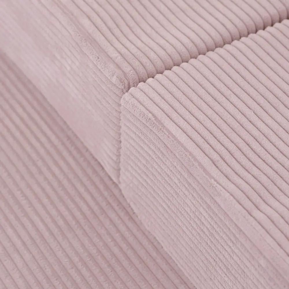Canapé-lit Foldie - Velours côtelé rose clair premium, lavable, imperméable - Plush Nest by Misioo