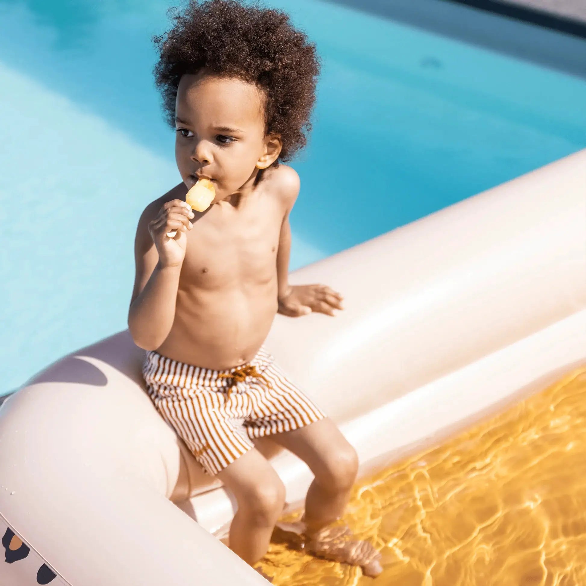 Piscine gonflable - beige, imprimé Léopard, rectangle 211 x 132 cm - Swim Essentials by Swim Essentials