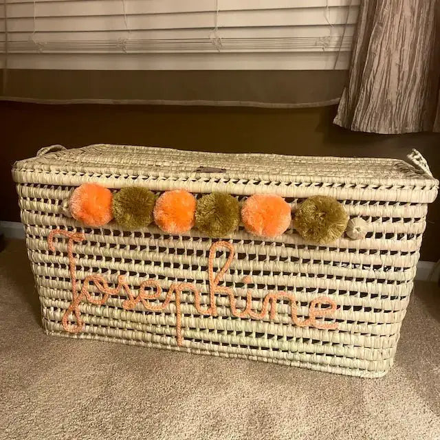 Coffre à Jouets Personnalisé - Boîte à Jouets à Pompons - Wholesale - Mikwi by Mikwi