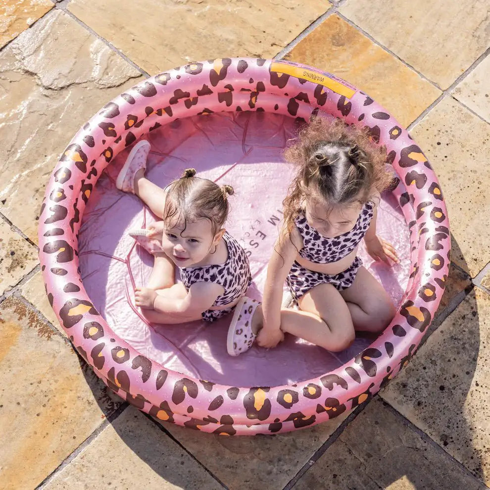 Piscine Gonflable avec Imprimé Léopard Rose 100 cm - Swim Essentials - myplayground