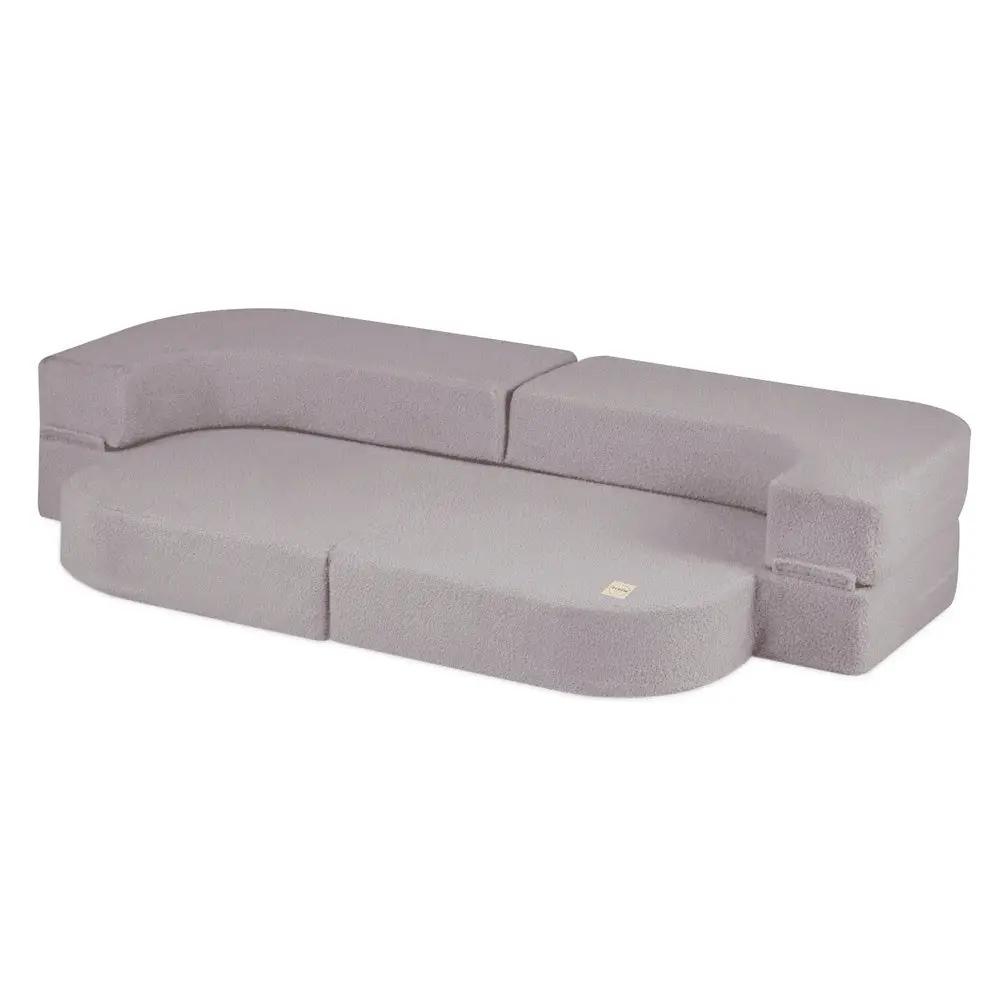 Canapé-lit Foldie - Agneau gris, lavable, imperméable - Plush Nest by Misioo