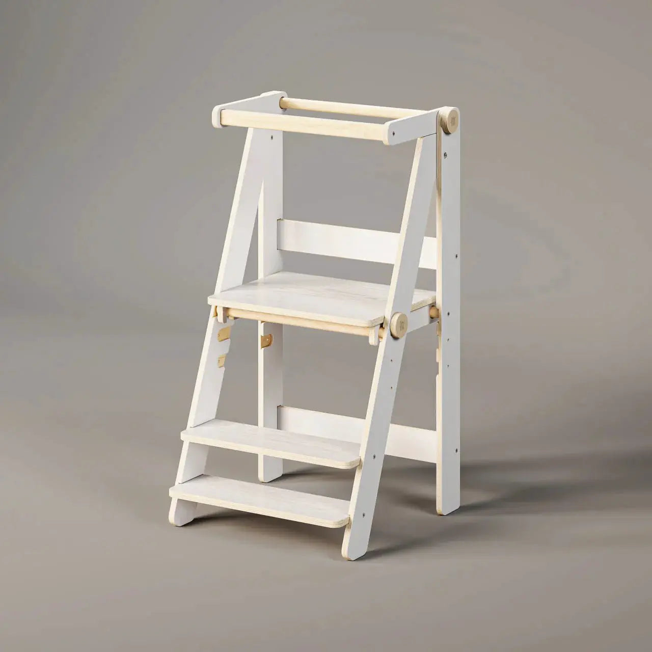 Tour d'observation montessori Pliable - bois brut (non verni), 18 à 24 mois -BusyKids by BusyKids