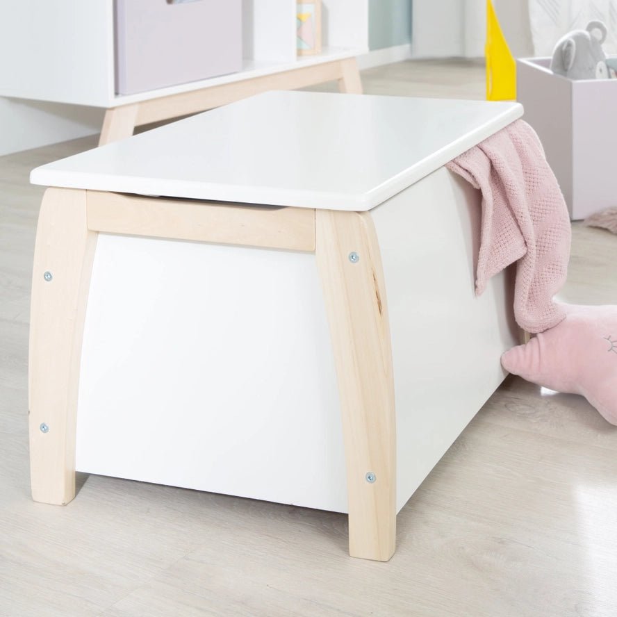Coffre à Jouets Enfants - Bois Massif Bicolore - Roba Kids by ROBA