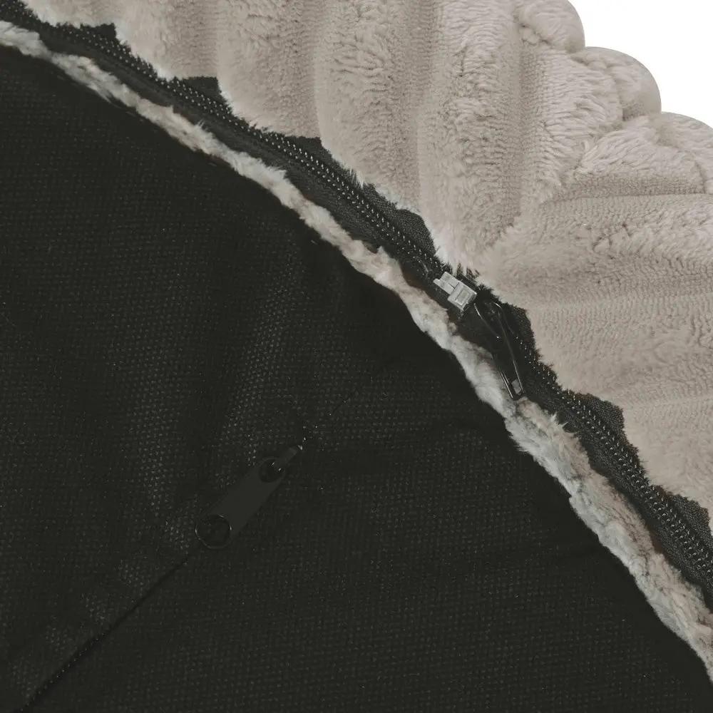 Piscine à balles - ronde 90x30 cm, beige Puffy Lamell (+ 200 boules dorées, perle, transparentes ) – Plush Nest by Misioo