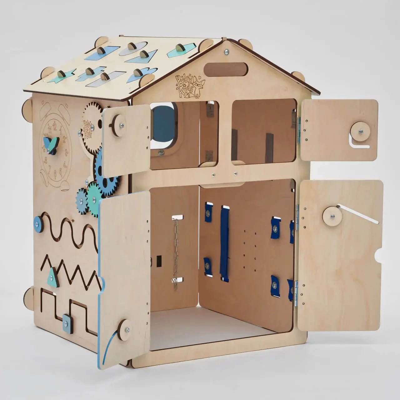 Maisonnette Éducative - Menthe, Édition Limitée, Bois Natura, 12 à 18 mois - BusyKids by BusyKids