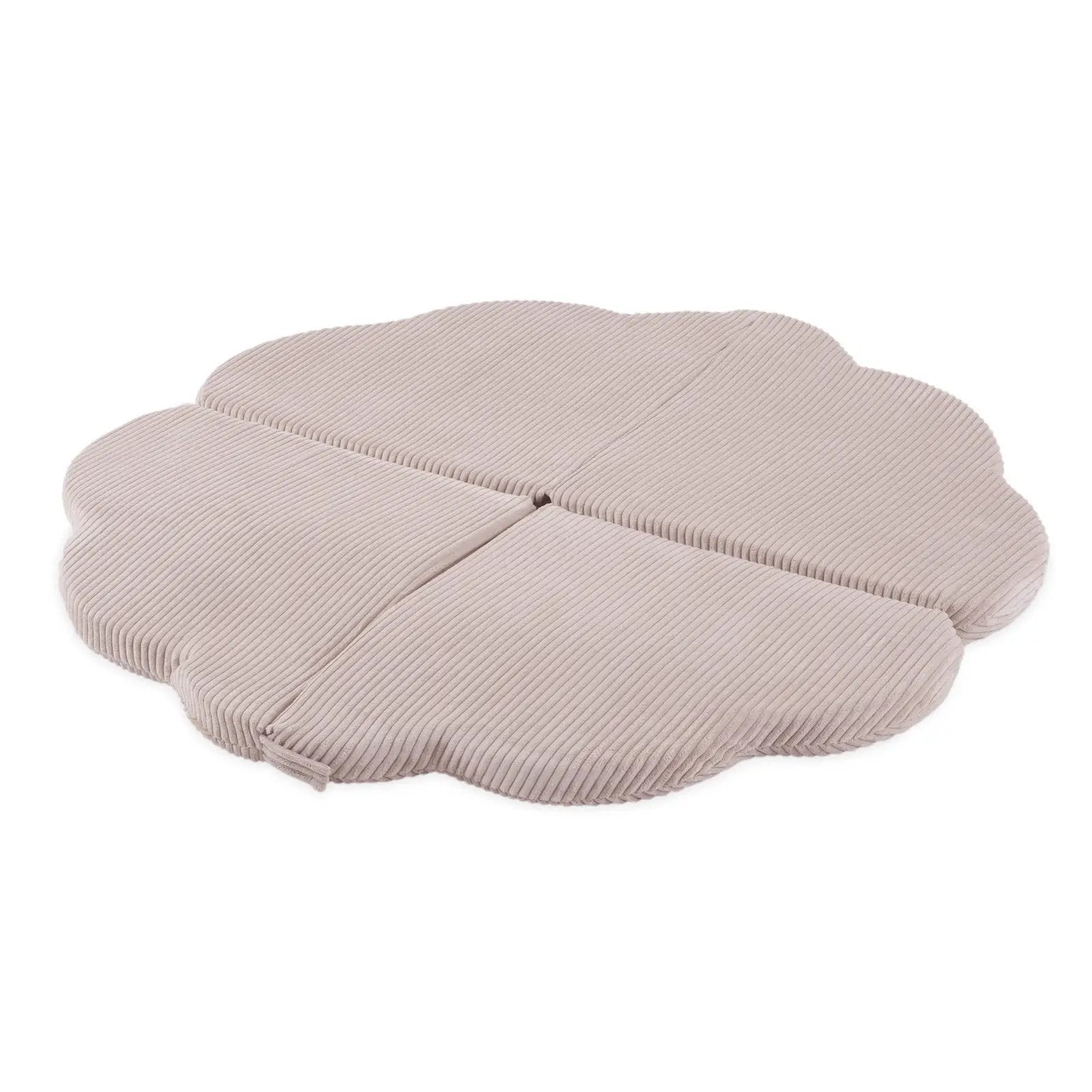 Tapis fleur - 15x115x5 cm, velours côtelé rose clair moelleux, tapis de jeu - Plush Nest by Misioo