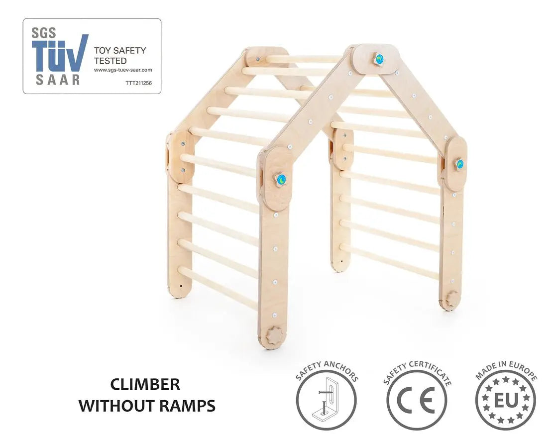 Triangle d'escalade, salle d'escalade Montessori, Climber, Pikler - Jeu de motricité enfant - Happymoon by HappyMoon