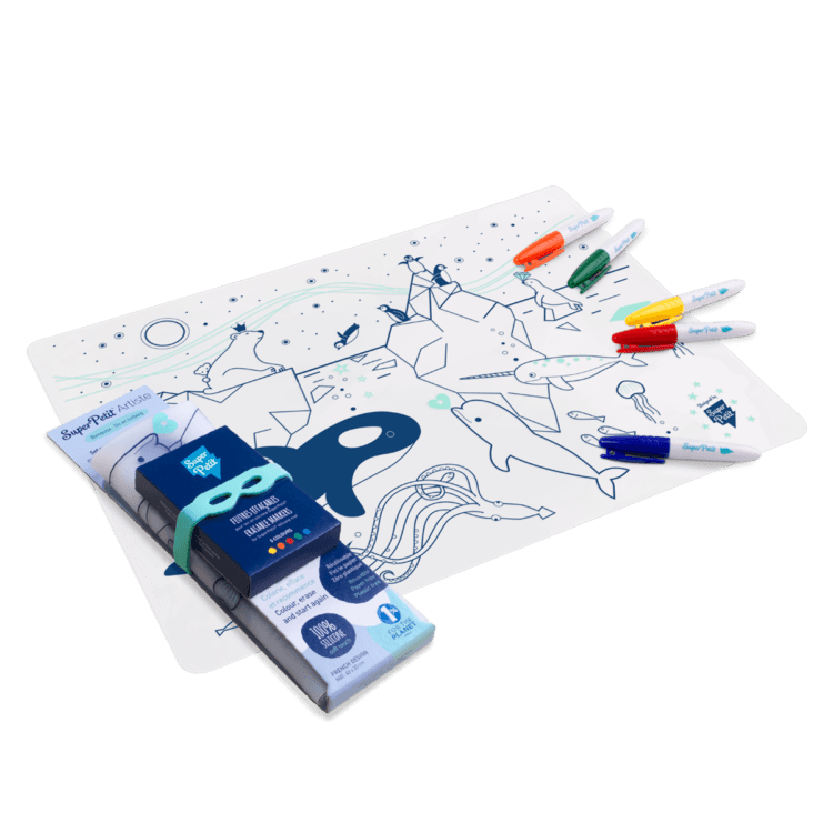 Jeu éducatif: Set de table en silicone ICE - Réutilisable by SuperPetit