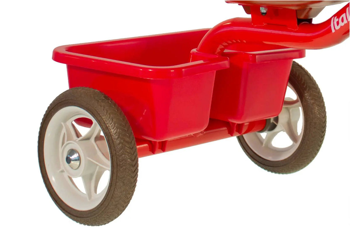Transporter Tricycle Champion Rouge Italtrike Pour Enfants 2 À 5 Ans Robuste Châssis Métal Guidon Chromé Roues Gomme by Italtrike