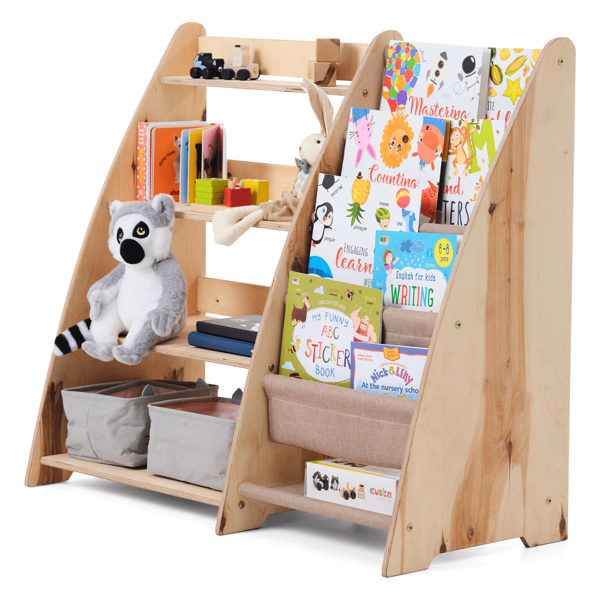 Montessori Toddler Books And Toys Shelf 2 In 1 For Organised Playtime And Safe Storage For Parents Of Toddlers by Goodevas