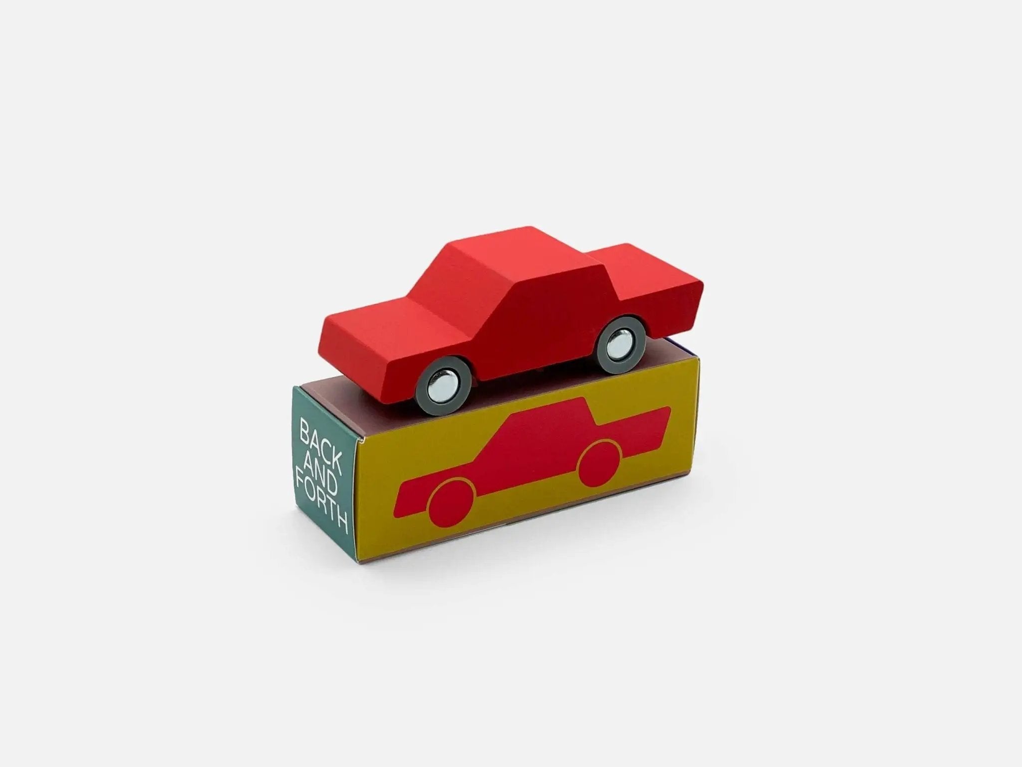 Petite voiture en bois, va-et-vient, rouge by Waytoplay Toys - The Netherlands