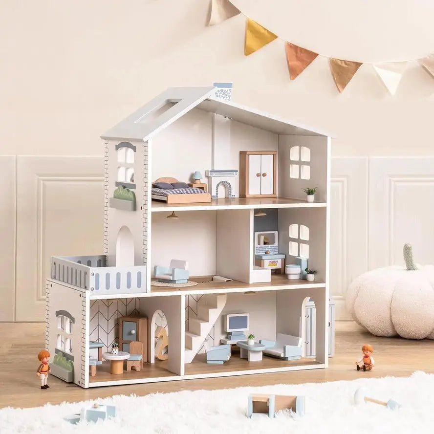 Maison de Poupée en Bois Robud à 3 Étages avec Mobilier - Robud & Mewoofun Official Store by Robud & Mewoofun Official Store