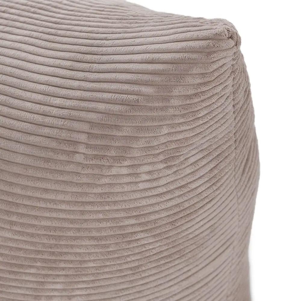 Pouf sac 120x80 cm- pouf en velours côtelé beige premium - Plush Nest by Misioo