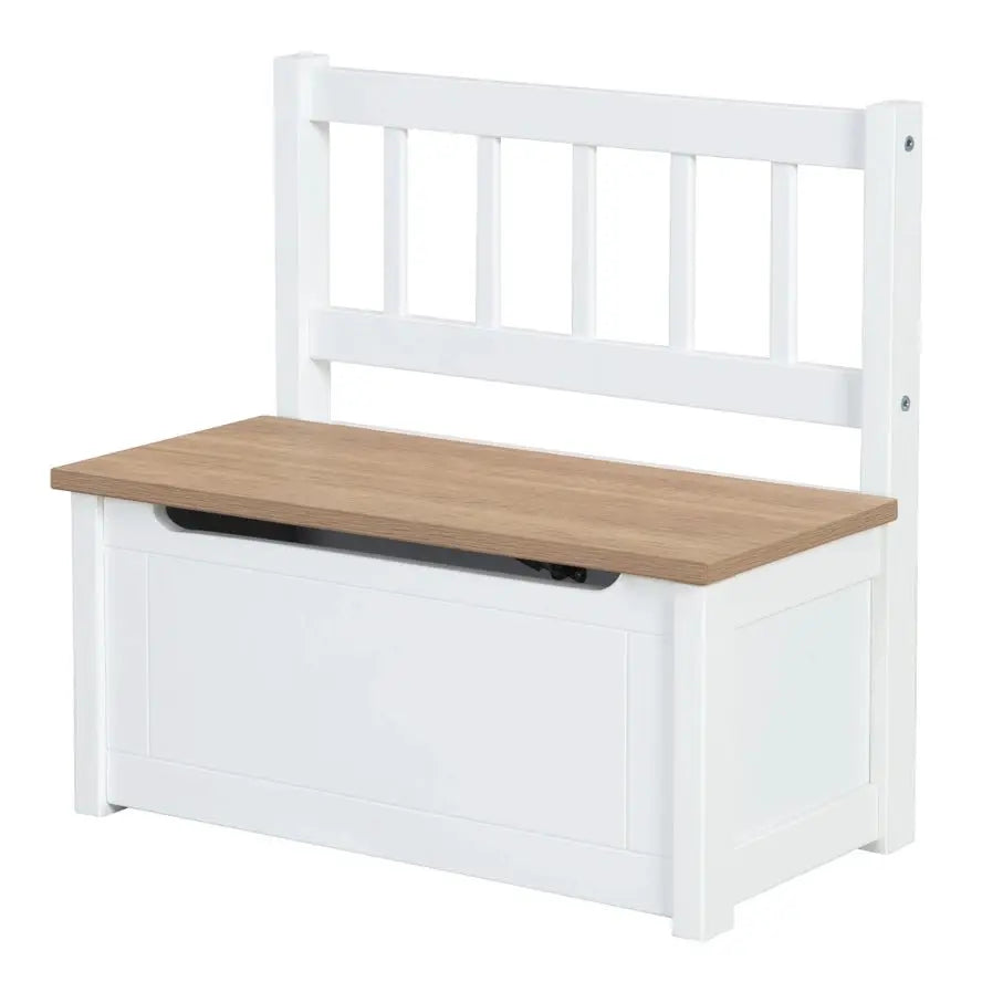 Banc de Coffre Pour Enfants - Coffre à Jouets en Bois Blanc - Roba Kids by ROBA