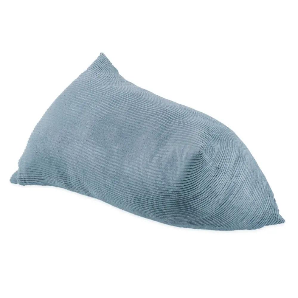 Pouf sac 120x80 cm- pouf en velours côtelé bleu premium - Plush Nest by Misioo