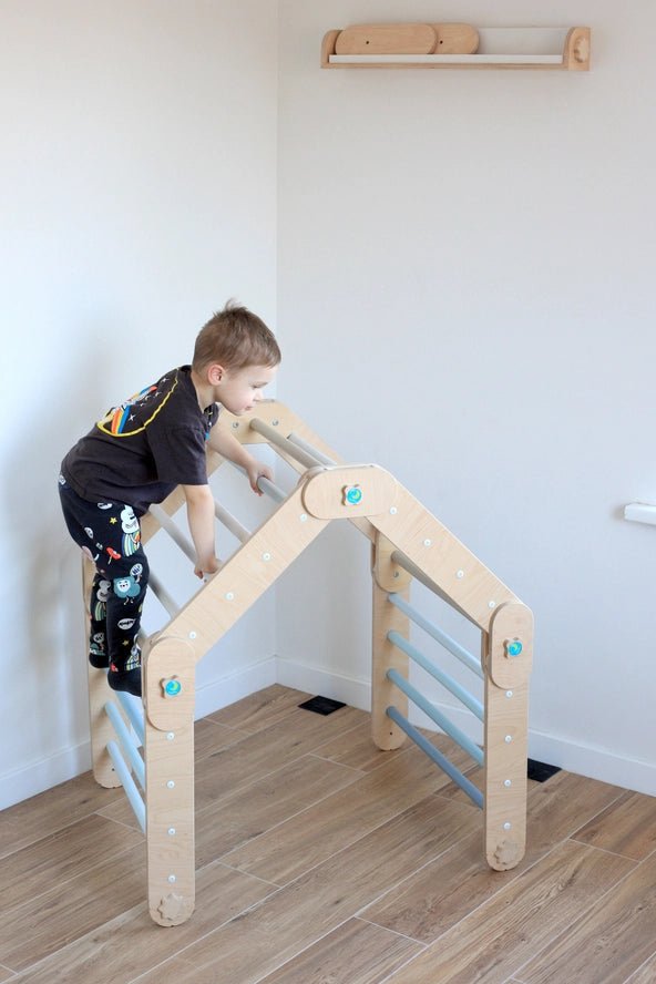 Support mural Happymoon®, transformez votre HM Climber en Stall Bar - Jeu de motricité enfant - Happymoon - myplayground