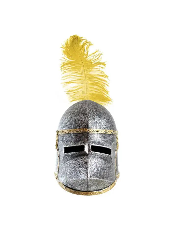 CASQUE FACIAL CHIEN AVEC PLUME COLOREE - Jeu de Rôle pour Enfants by KALID MEDIEVAL
