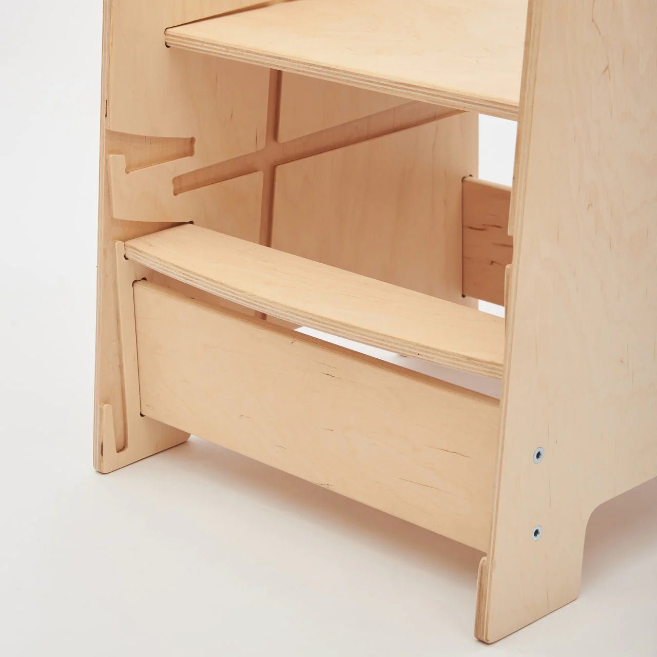 Tour Ajustable d’Apprentissage 3-en-1 - bois brut (non verni), 18 à 24 mois - BusyKids by BusyKids