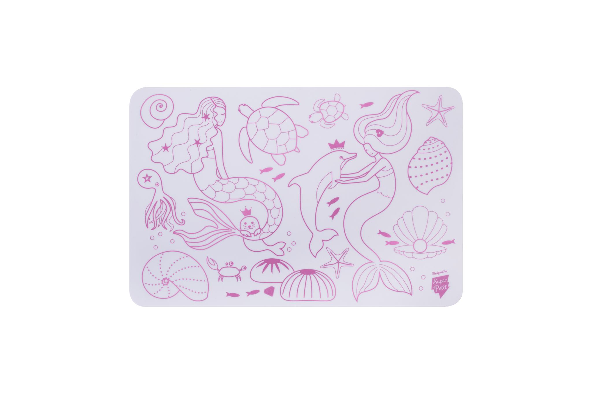Coloriage éducatif: miniPlaymat 2en1 - SIRENE - Réversible by SuperPetit