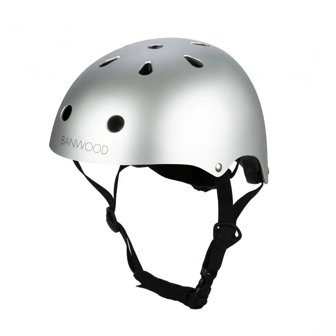 Casque vélo enfant classique Chrome mat – sécurité et confort, ajustable 3 à 6 ans – Banwood by Banwood