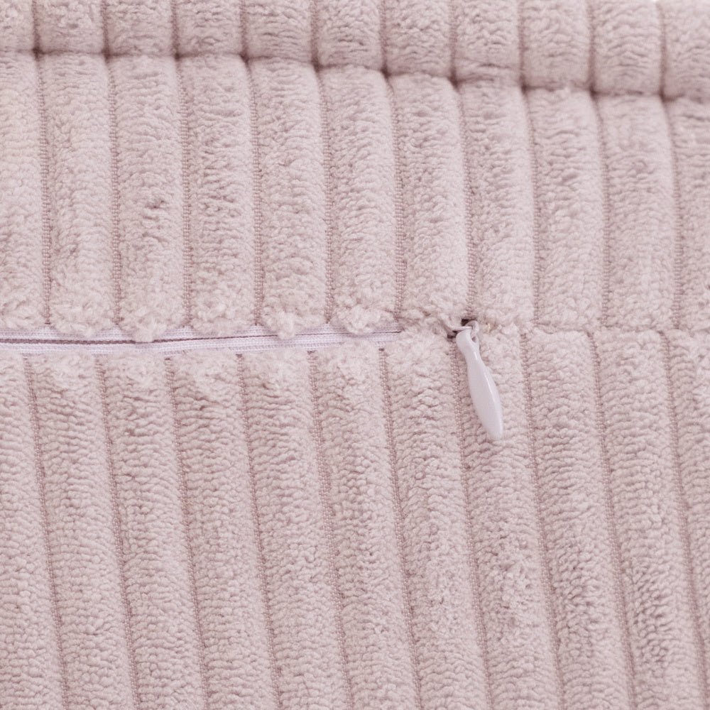 Chaise longue enfant, 150x60x25 cm, velours côtelé rose clair premium - Plush Nest - myplayground