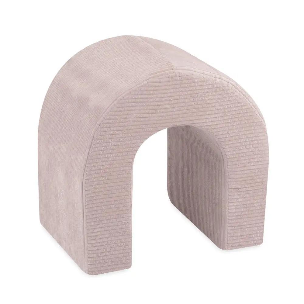 Château de terrain de jeu avec piscine +150 balles (perle, or) – Velours côtelé rose clair premium – Plush Nest by Misioo