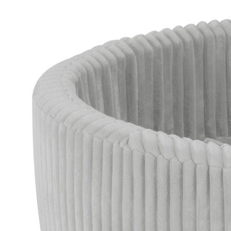 Piscine à balles - ronde 90x30 cm, Gris Velours Côtelé Premium - Plush Nest - Misioo - myplayground