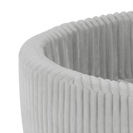 Piscine à balles - ronde 90x30 cm, Gris Velours Côtelé Premium - Plush Nest - Misioo by Misioo