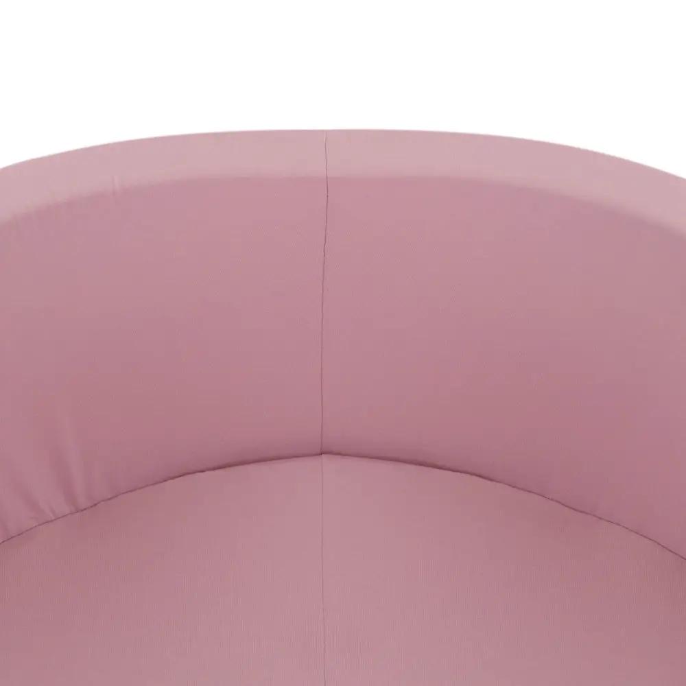 Piscine à balles - ronde 90x30 cm, rose, coton (+ 200 boules rose clair, argent, perle) -Plush Nest- Misioo by Misioo