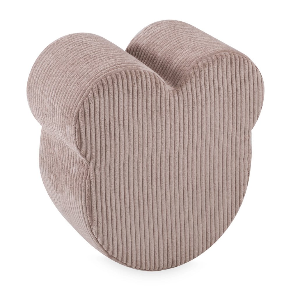 Pouf ourson 46x25 cm - Velours côtelé beige premium - Plush Nest - myplayground