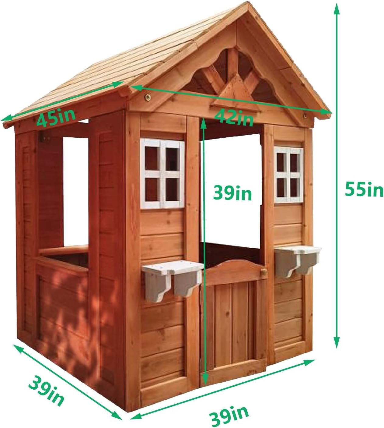Wooden Outdoor Play house For Kids Large Waterproof - myplayground