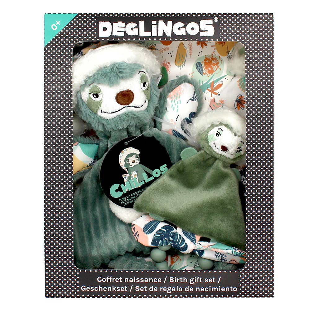 Coffret Cadeau Pour Bébé et Anneau de Dentition Chillos The Sloth - Les Déglingos, France - myplayground