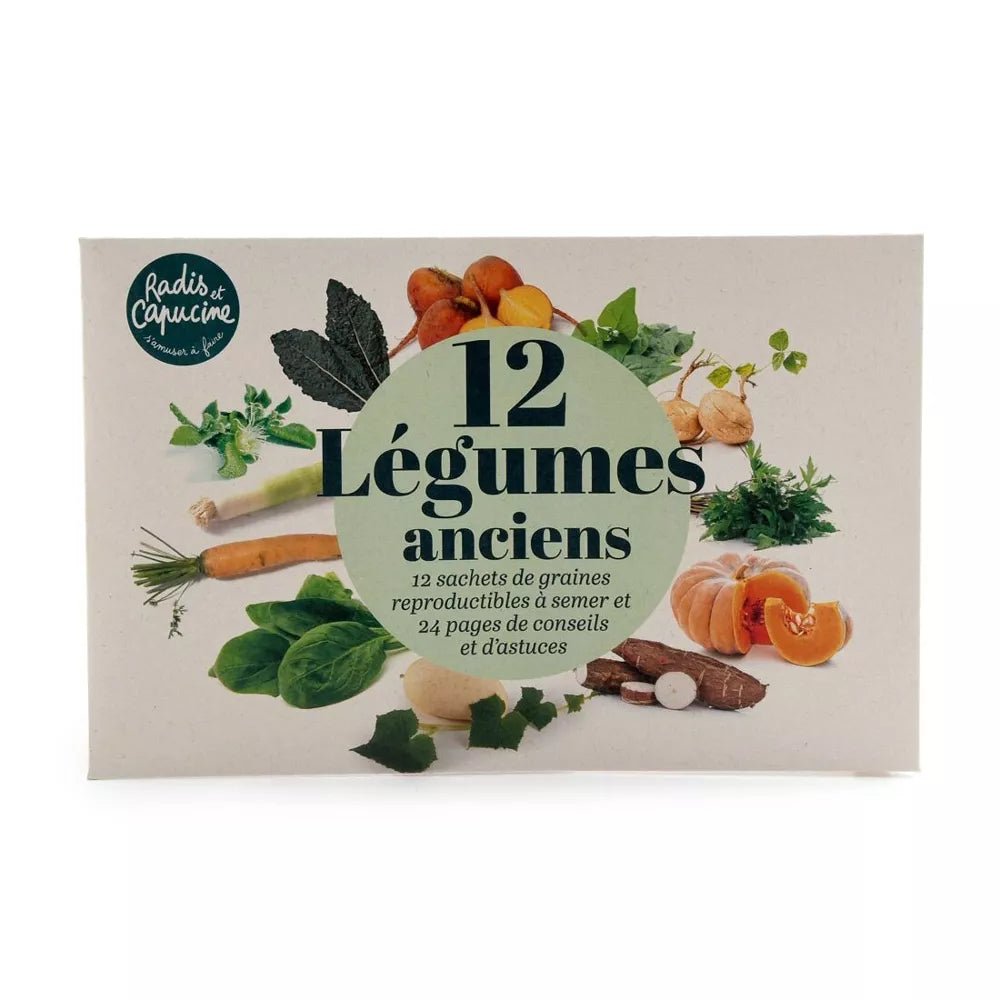 Enveloppe de 12 sachets - Légumes anciens - Radis et Capucine - myplayground