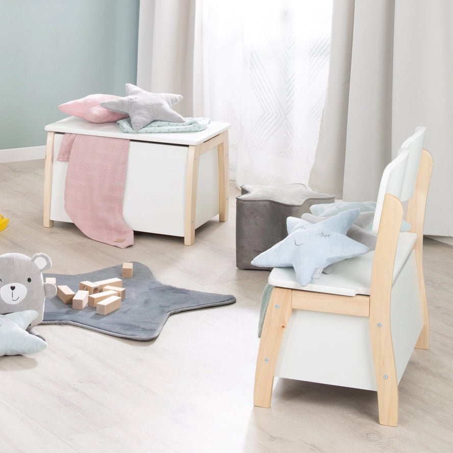 Coffre à Jouets Enfants - Bois Massif Bicolore - Roba Kids by ROBA